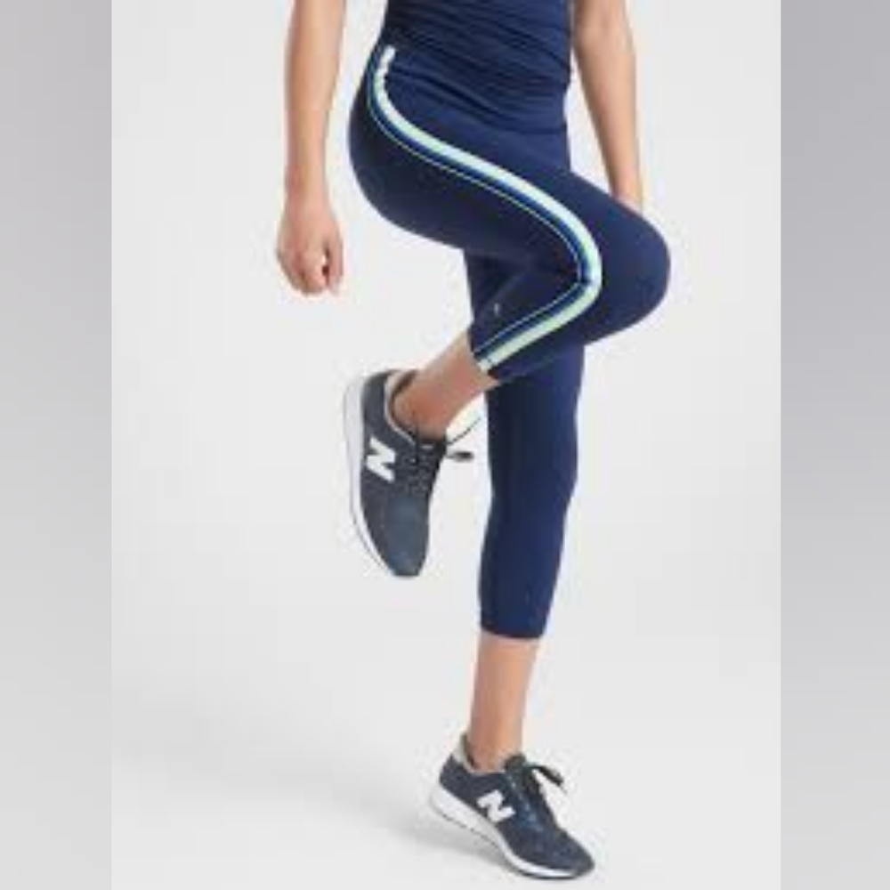 Navy legging w ribbon detail